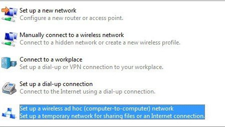 Connect Wifi Ad Hoc Network Connection between 2 Laptops Without Router